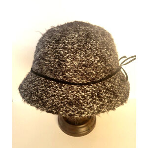 San Diego Hat Co Four Buttons Multicolor Angora Wool Bucket Cloche Hat One Size